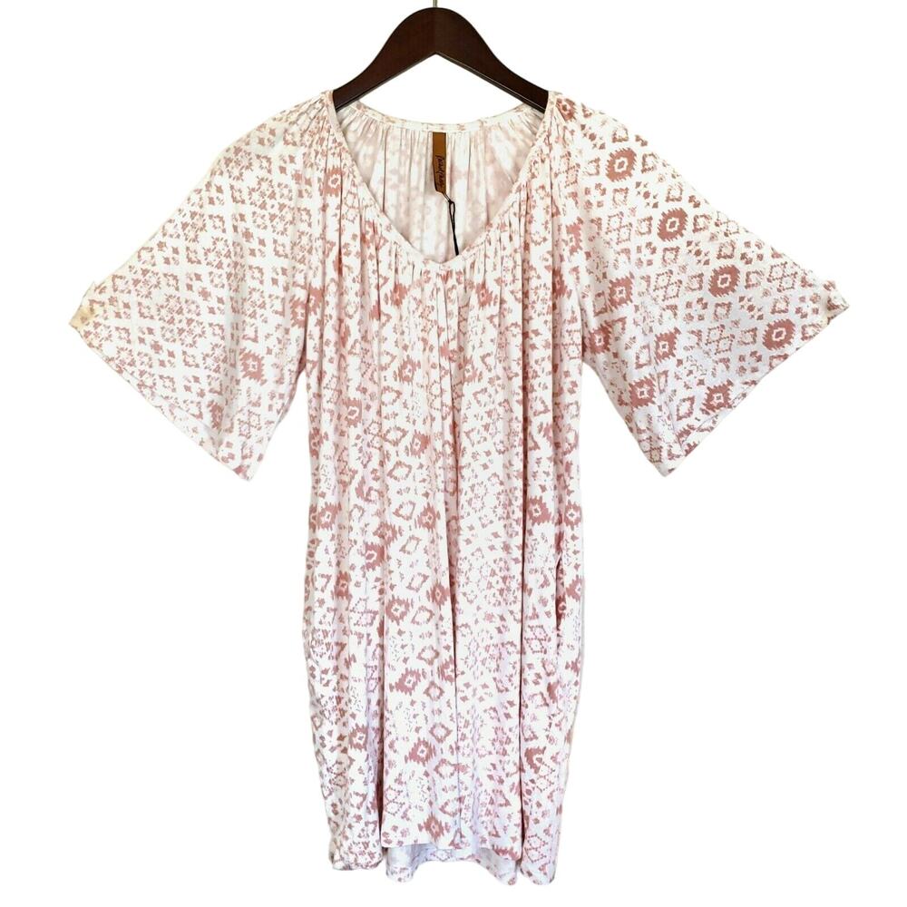 RACHEL PALLY Joss ikat printed mini shift dress in dusty medallion Size XXS NEW